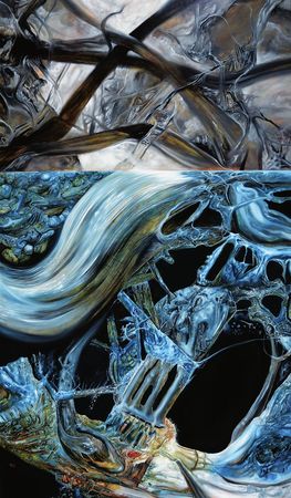 Genesis V (9/1992 – Öl auf Hartfaser) – Gemälde von Heinz Plank