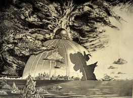 Das alte Weltbild (1. Blatt: Das Leben des Galilei) Radierung/Aquatinta 1972